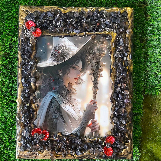 A4 Handmade Crystal Journal Diary Notebook with Smokey Quartz