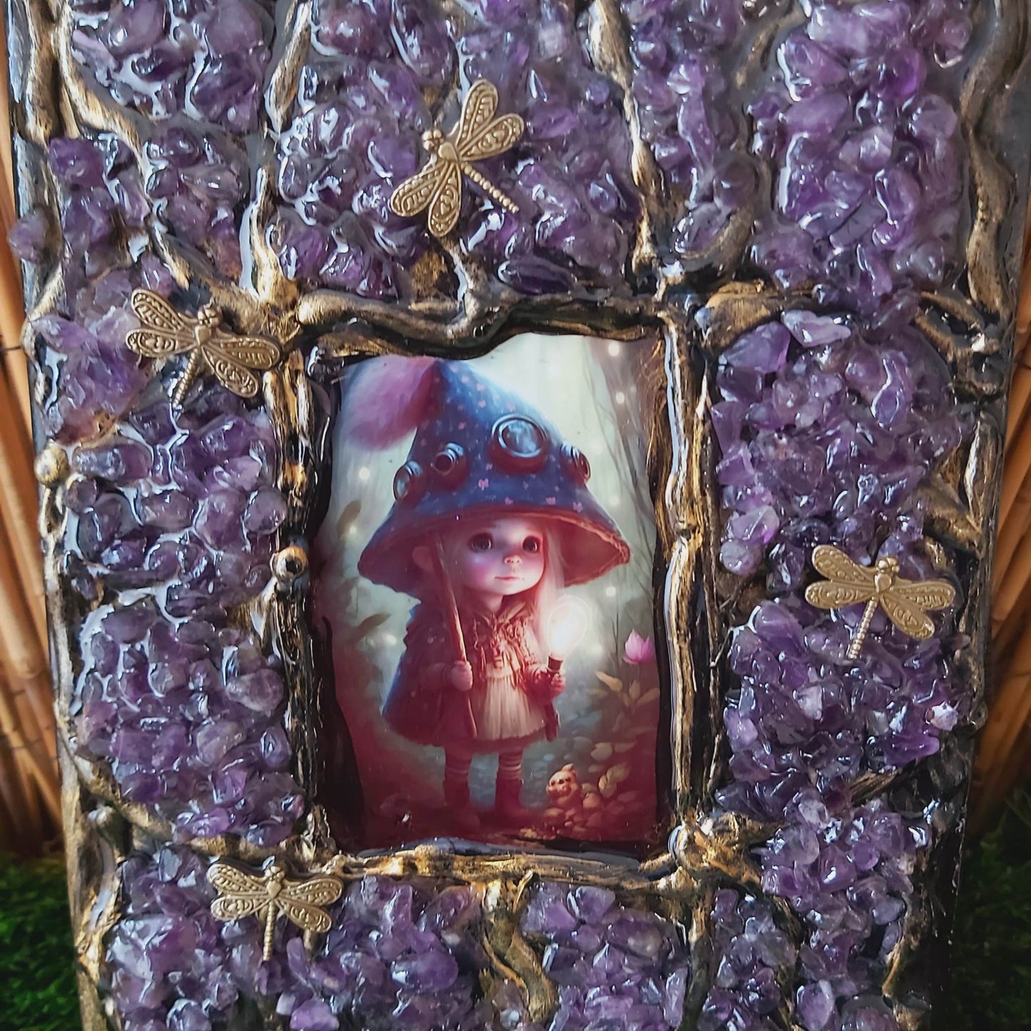 Handmade Amethyst Crystal Journal Notebook