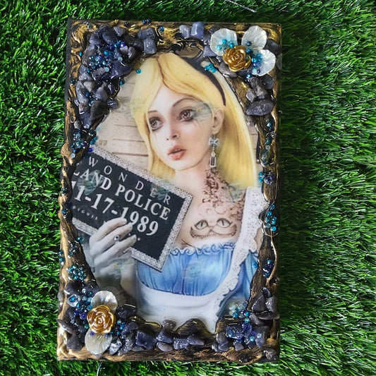 Handmade Gemstone Journal Diary Notebook with Blue Aventurine