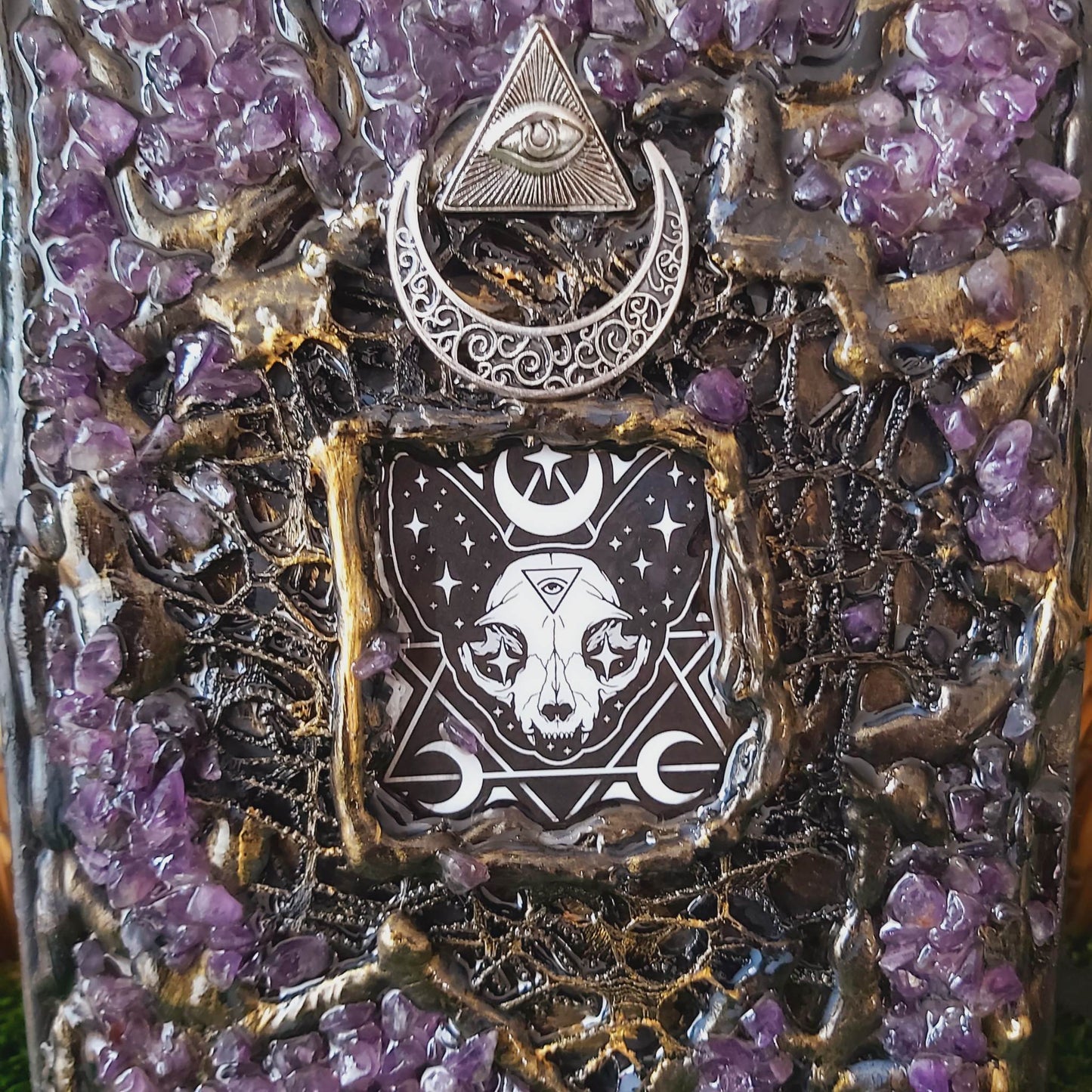 Handmade Amethyst Crystal Journal Notebook