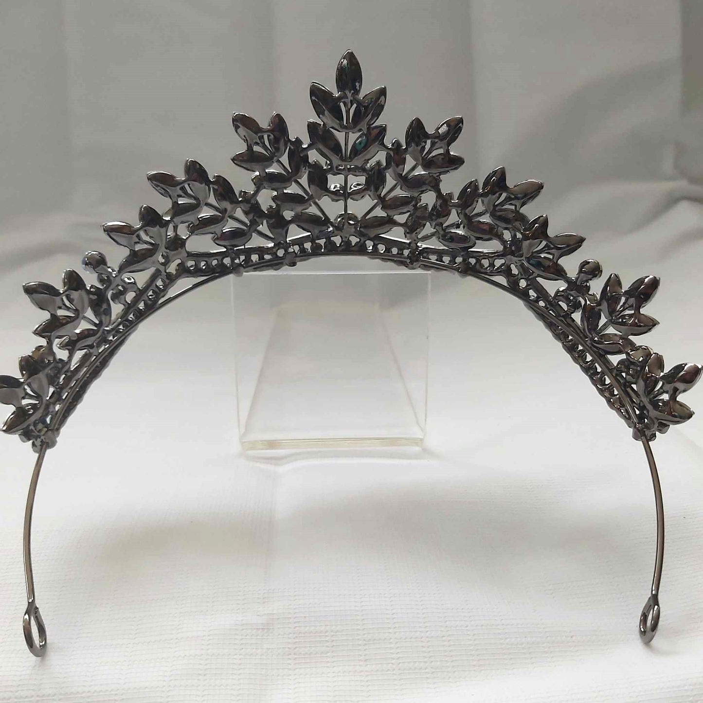 Blue Rhinestones Crown Tiara Baroque (CR42)