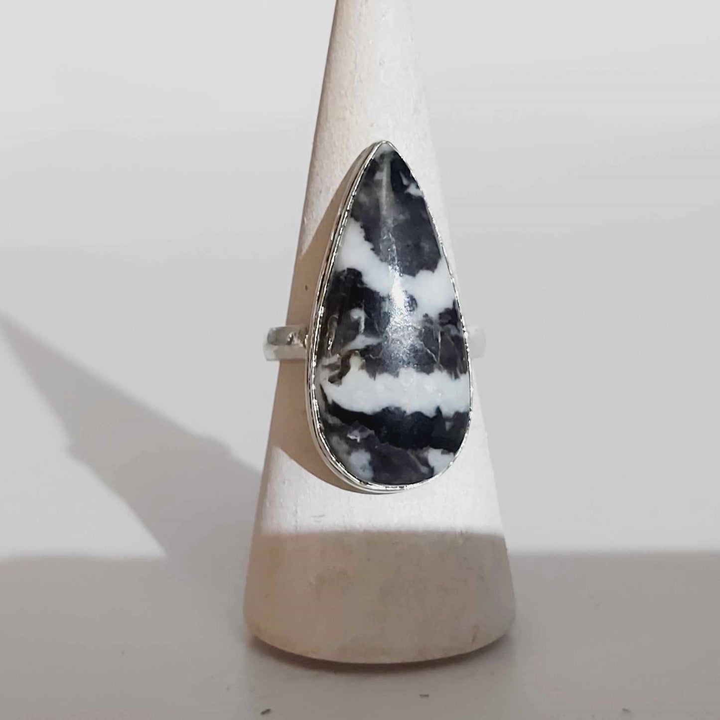 White Buffalo Turquoise Gemstone Ring Size US 12 (E1653)