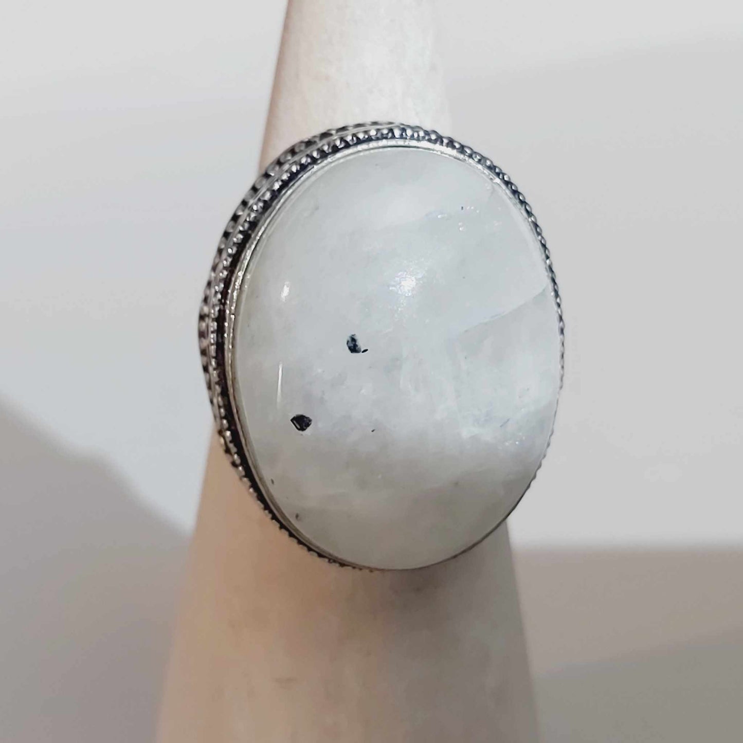 Free Spirit Rainbow Moonstone Ring Size US 8.5 (E1674)