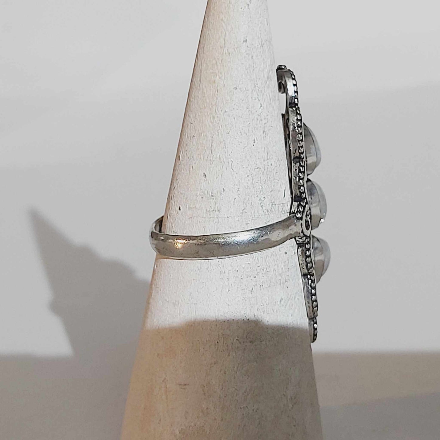 Free Spirit Rainbow Moonstone Ring Size US 9.5 (E1685)