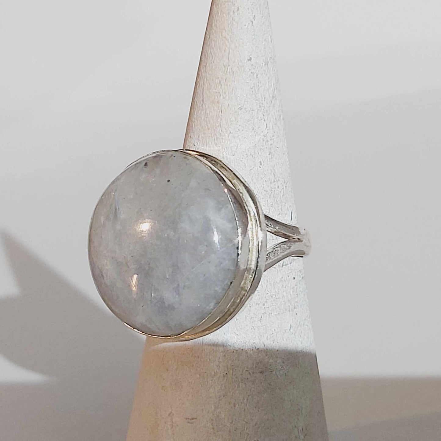 Free Spirit Rainbow Moonstone Ring Size US 10 (E1686)