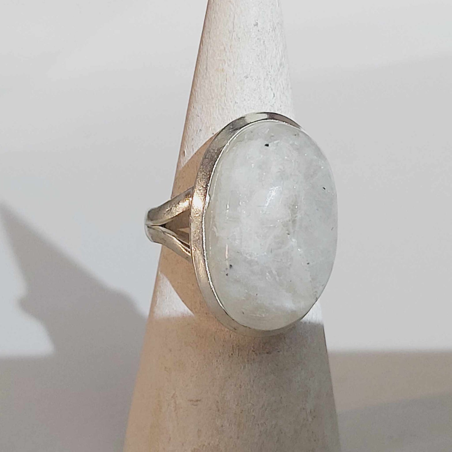 Free Spirit Rainbow Moonstone Ring Size US 10 (E1687)