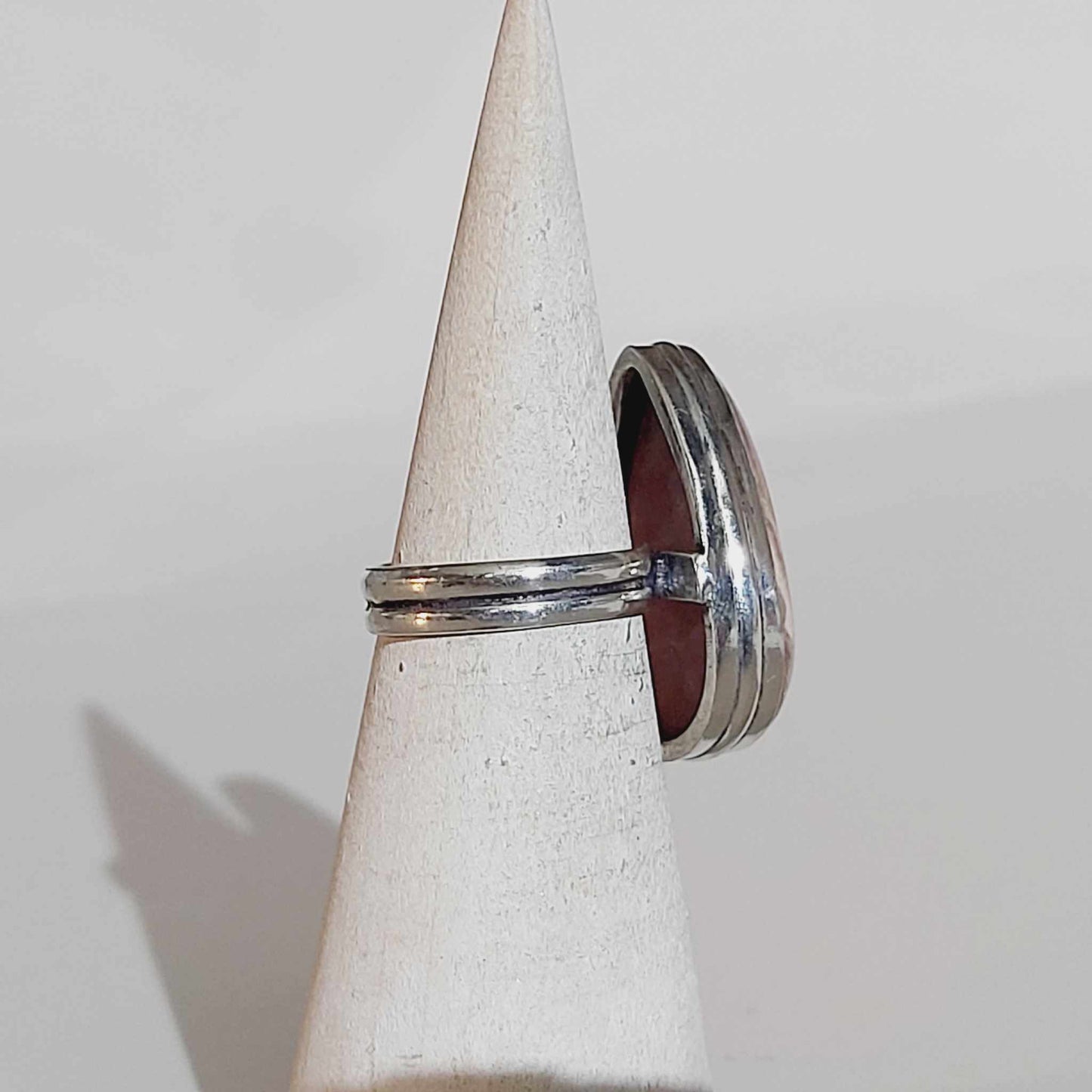 Rhodochrosite Love Ring Size US 6.5 (E1718)