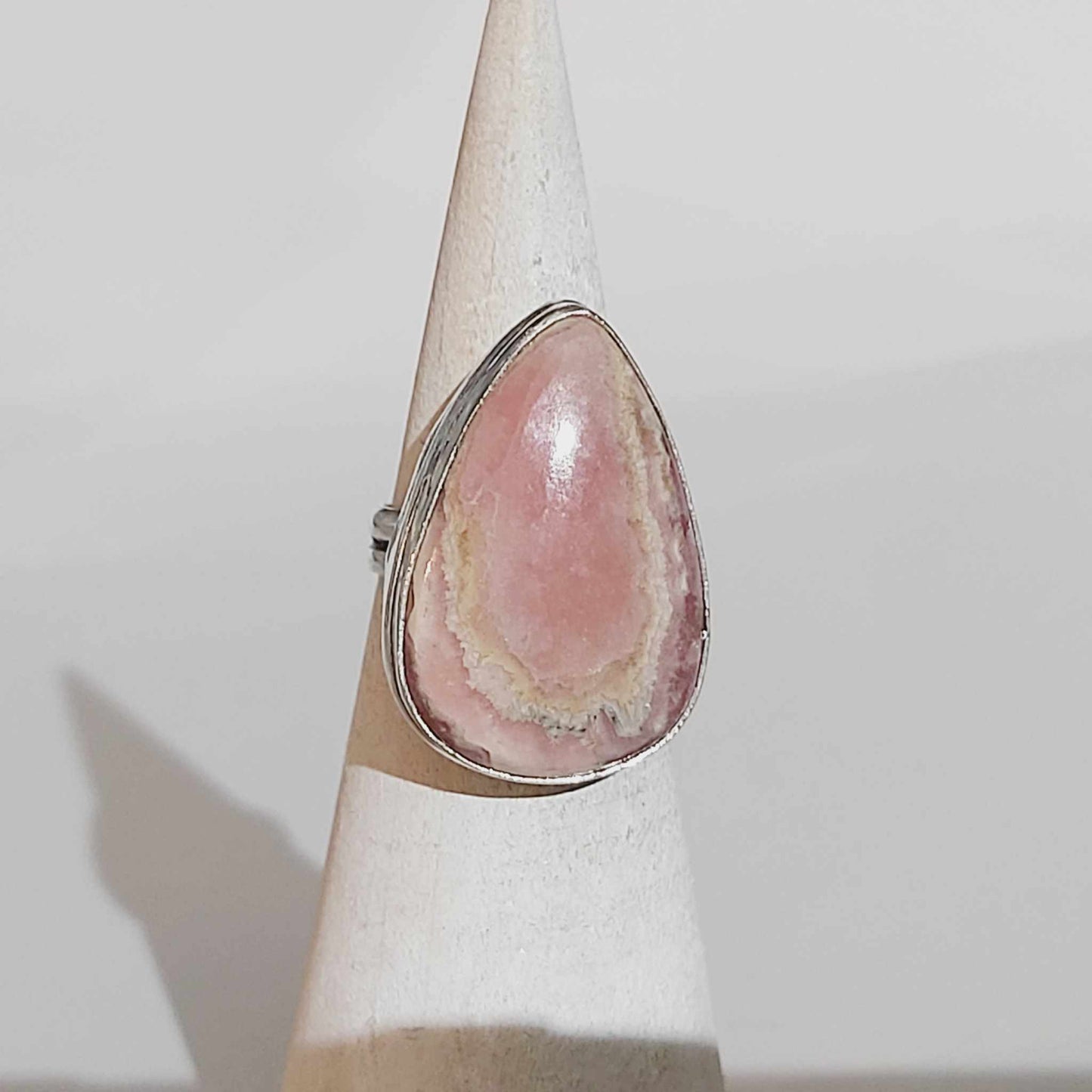 Rhodochrosite Love Ring Size US 6.5 (E1718)