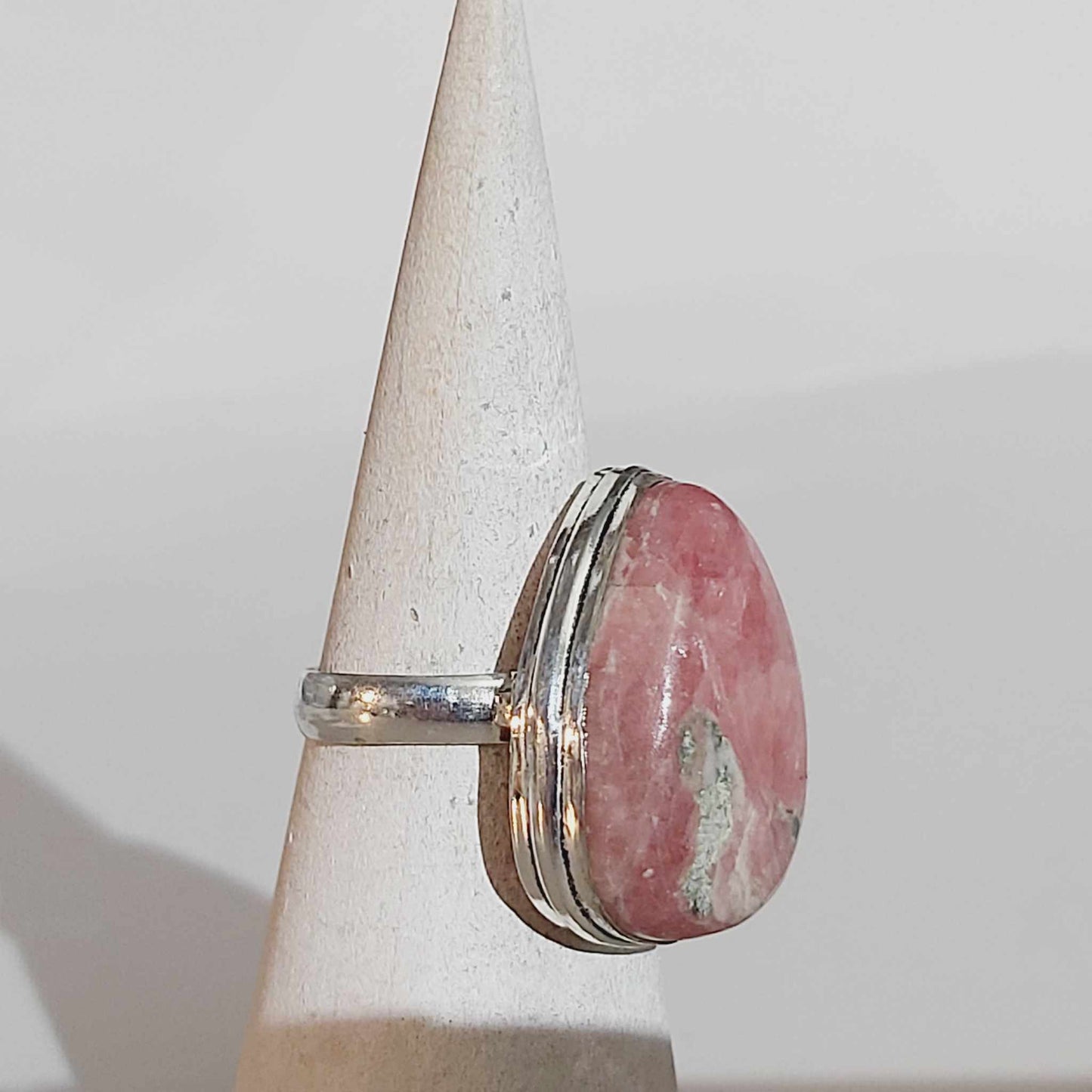 Rhodochrosite Love Ring Size US 9 (E1725)