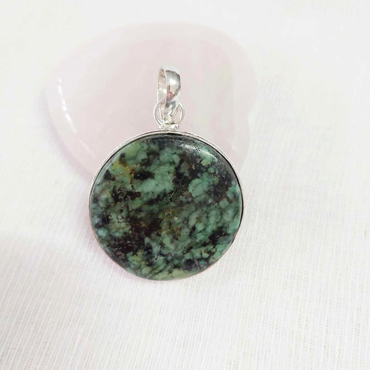 African Turquoise Good Luck Pendant (E1769)
