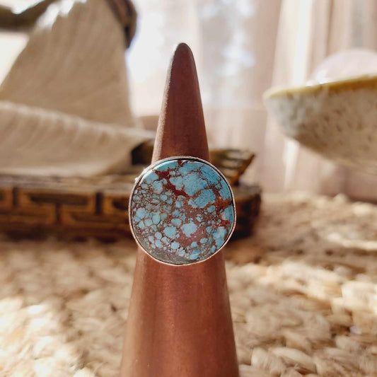 Turquoise Acceptance Gemstone Ring  Size US 7.5 (E2373)