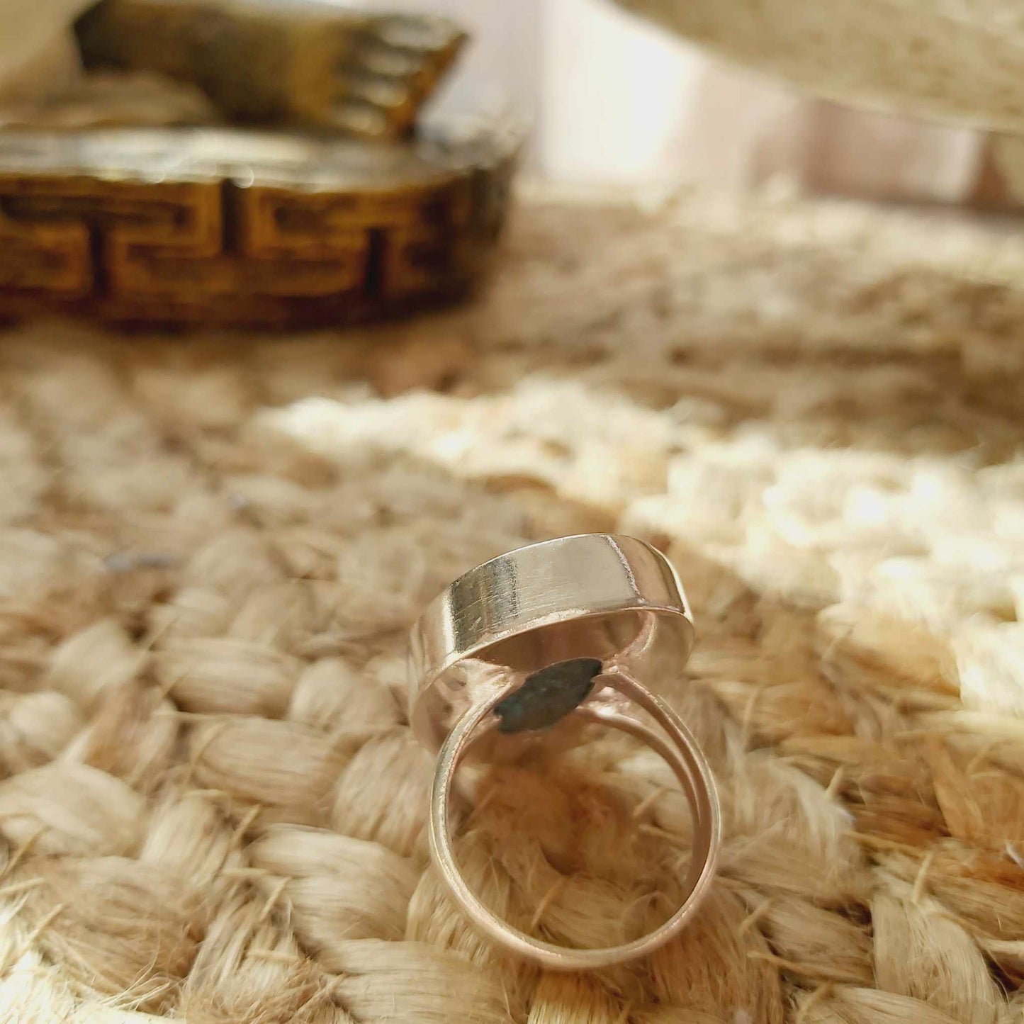 Turquoise Acceptance Gemstone Ring  Size US 7.5 (E2374)