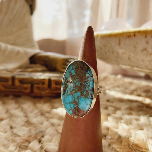 Turquoise Acceptance Gemstone Ring  Size US 7.5 (E2374)