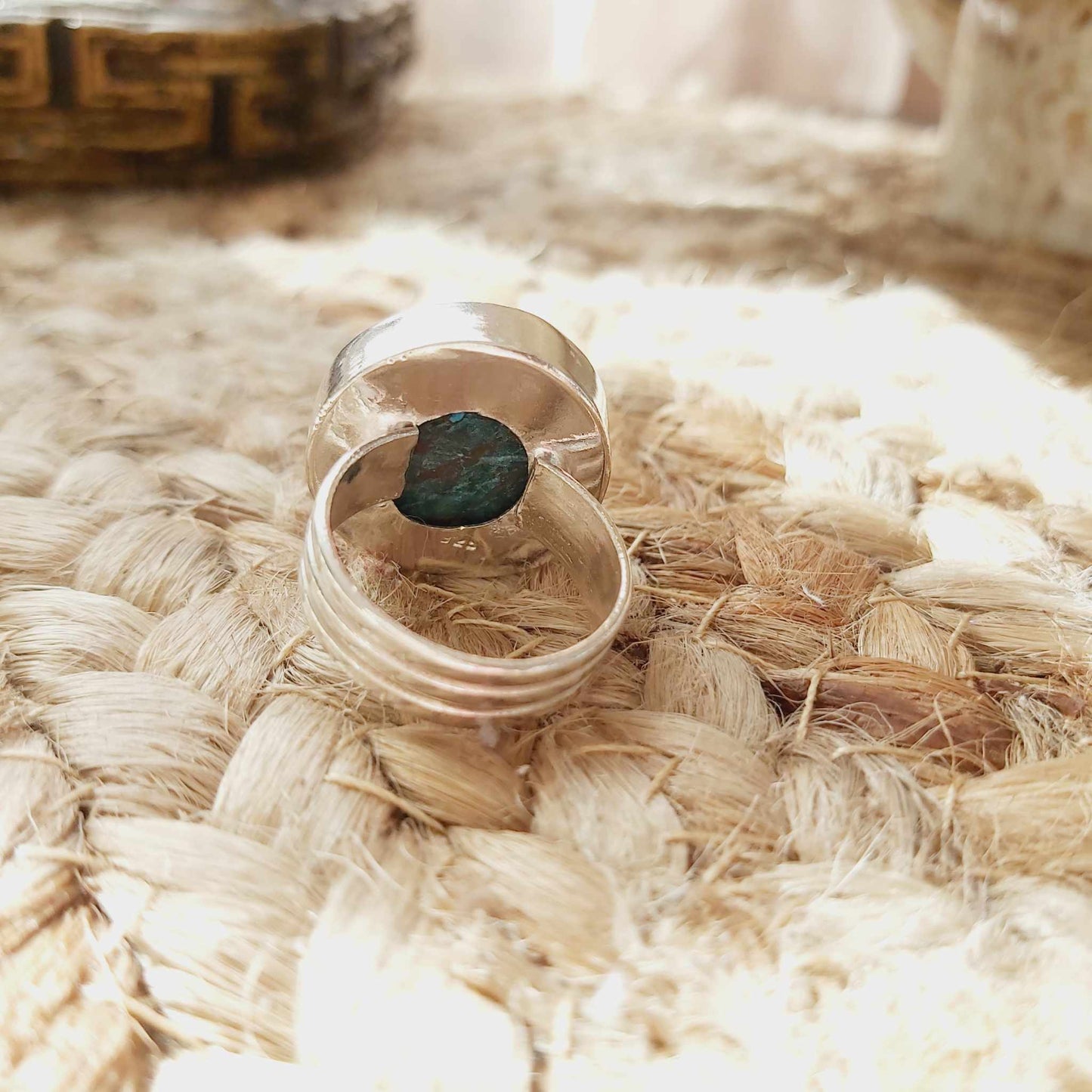 Turquoise Acceptance Gemstone Ring  Size US 7.5 (E2375)