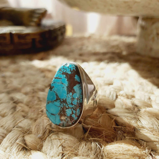 Turquoise Acceptance Gemstone Ring  Size US 8 (E2378)