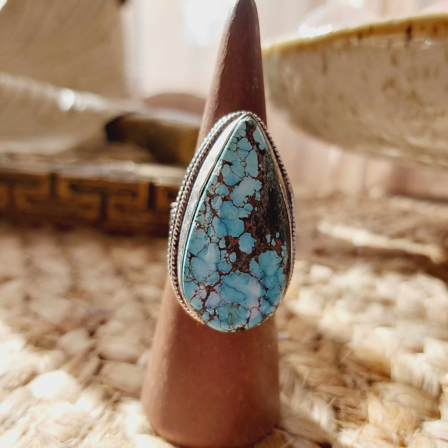 Turquoise Acceptance Gemstone Ring  Size US 9.5 (E2400)
