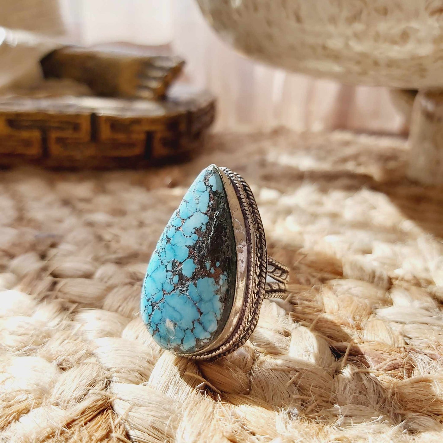 Turquoise Acceptance Gemstone Ring  Size US 9.5 (E2400)