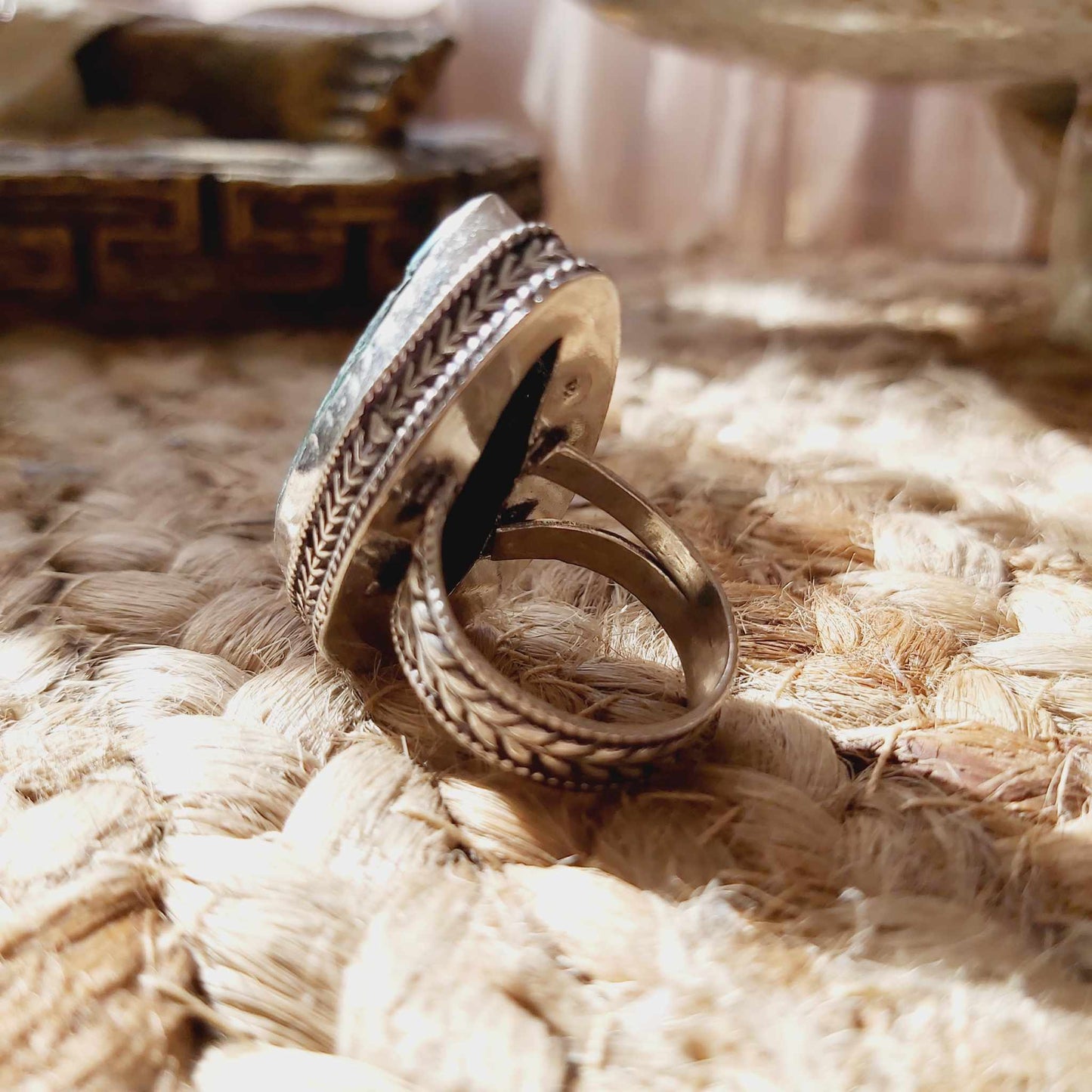 Turquoise Acceptance Gemstone Ring  Size US 9.5 (E2400)