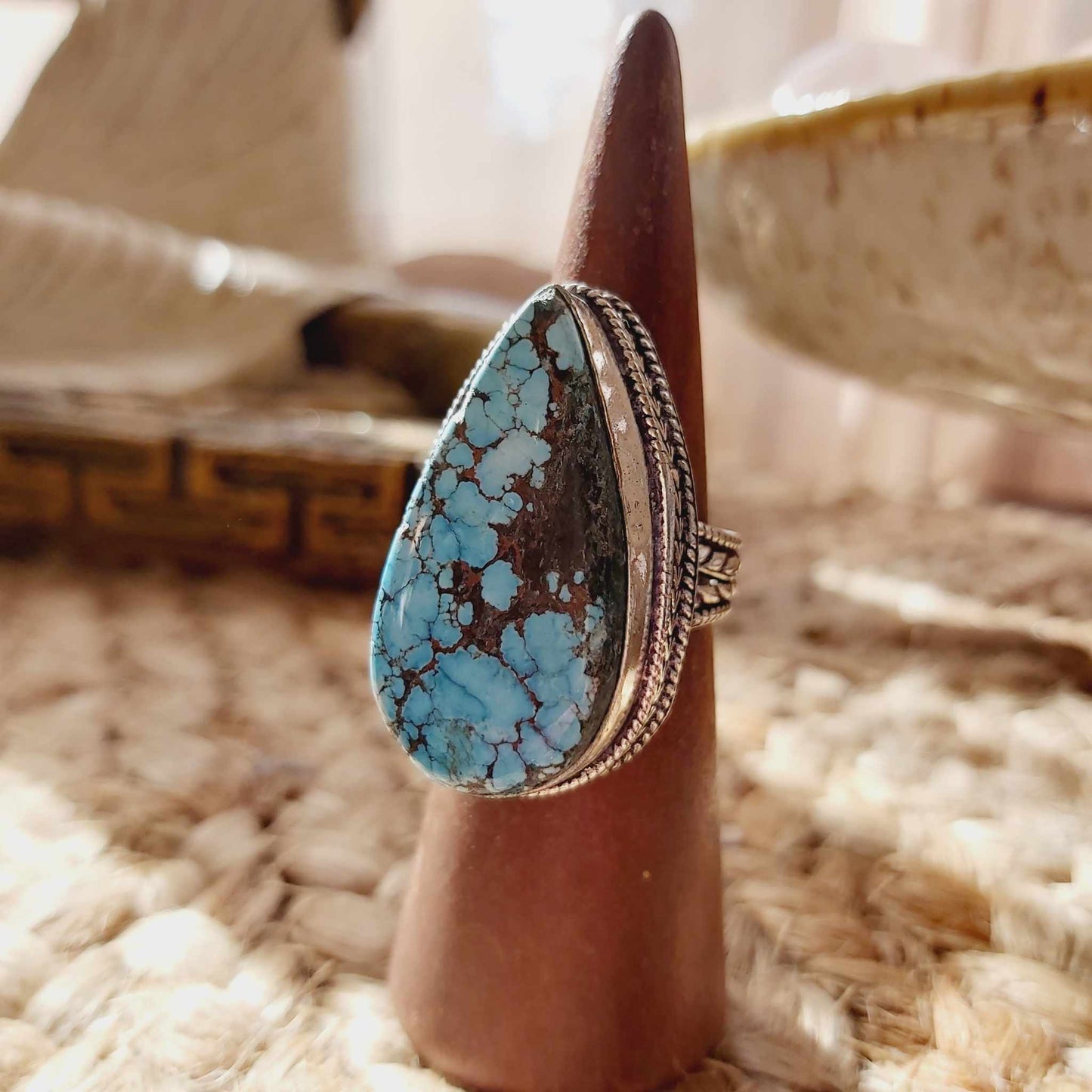 Turquoise Acceptance Gemstone Ring  Size US 9.5 (E2400)
