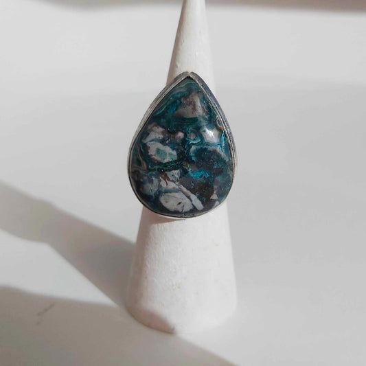 Agate Physical Wellbeing Gemstone Ring US 6 (E2401)