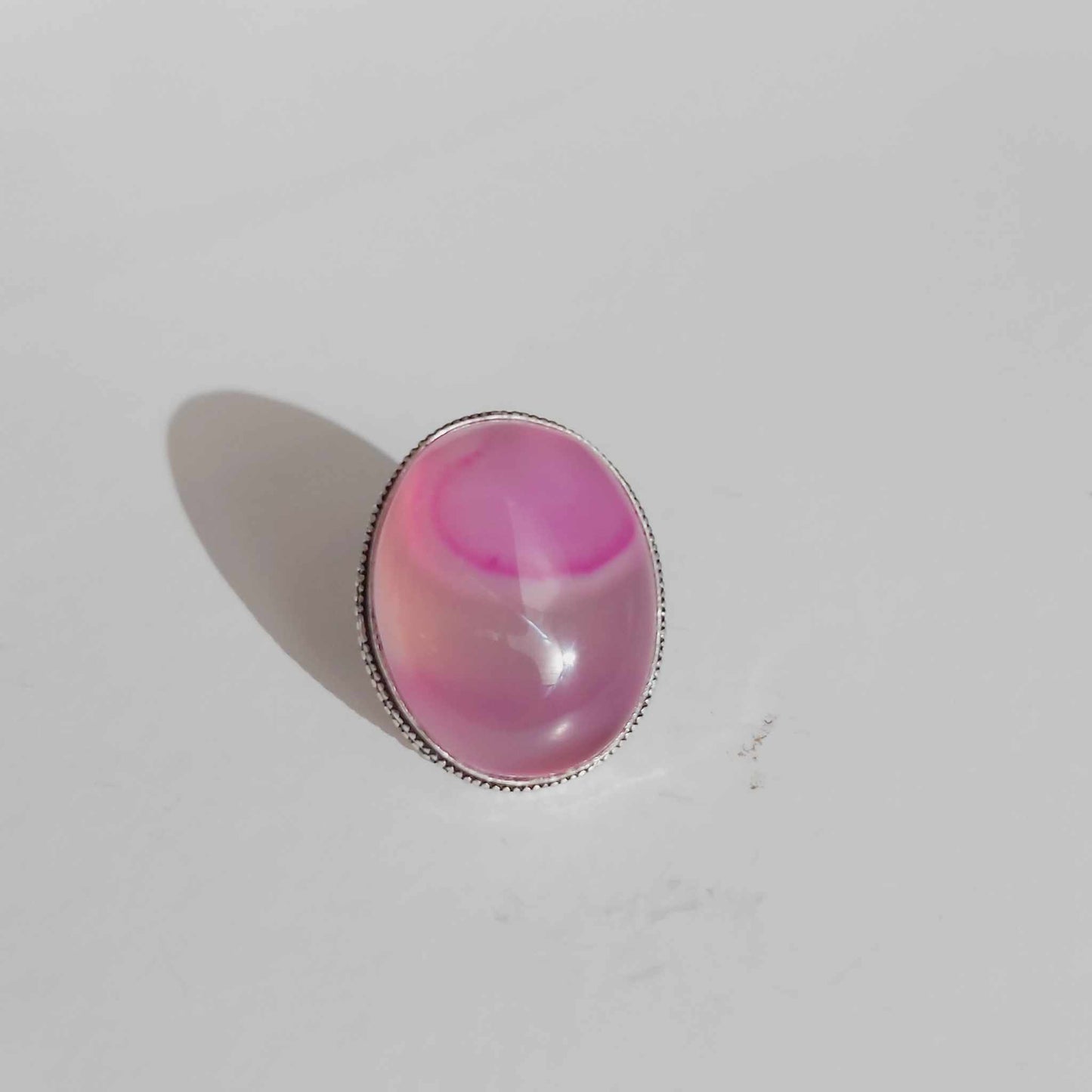 Agate Physical Wellbeing Gemstone Ring US 6 (E2402)
