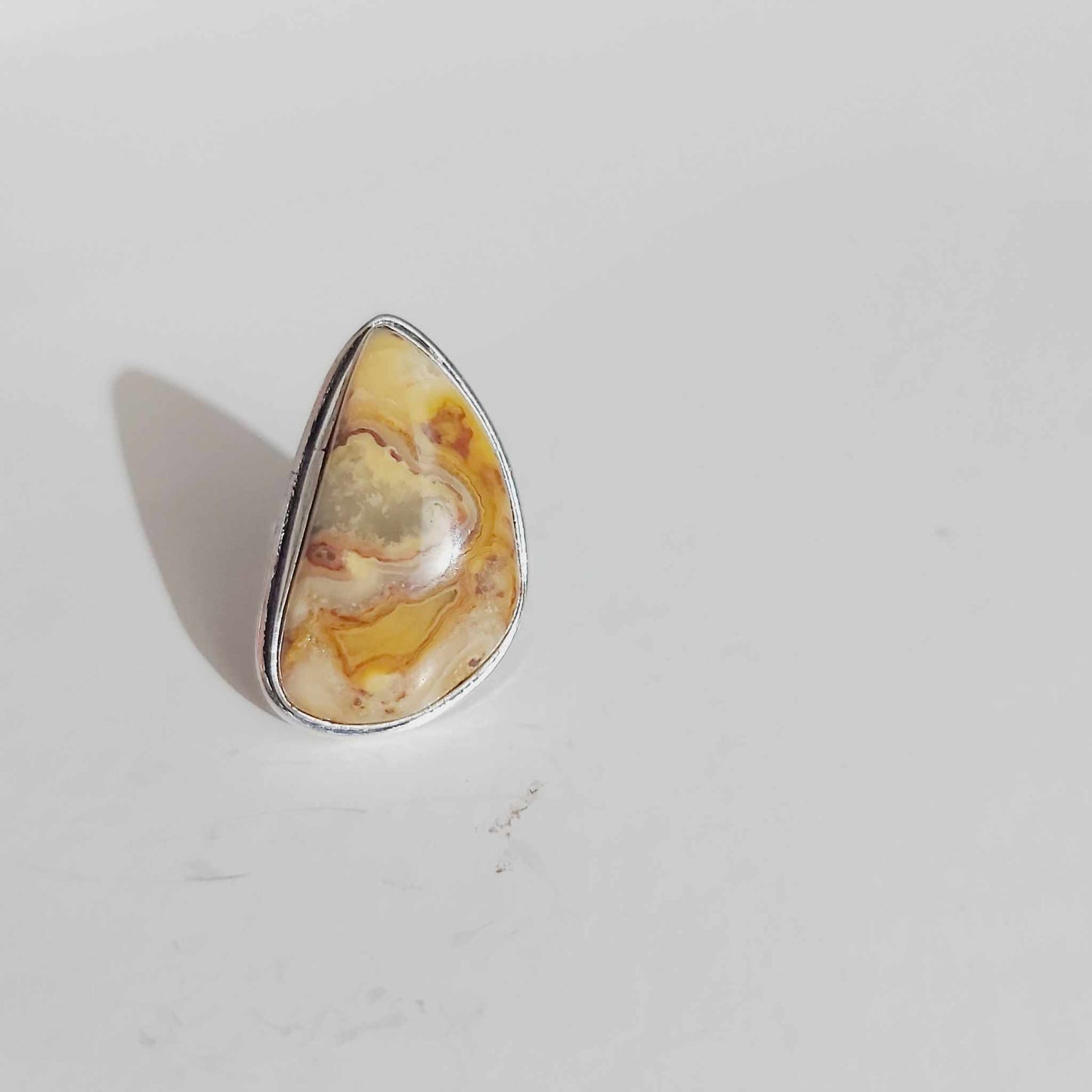 Agate Physical Wellbeing Gemstone Ring US 6 (E2403)