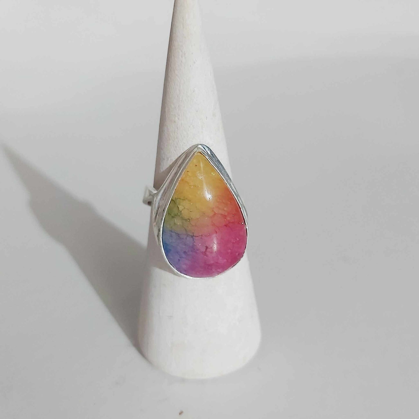 Agate Physical Wellbeing Gemstone Ring US 9 (E2419)