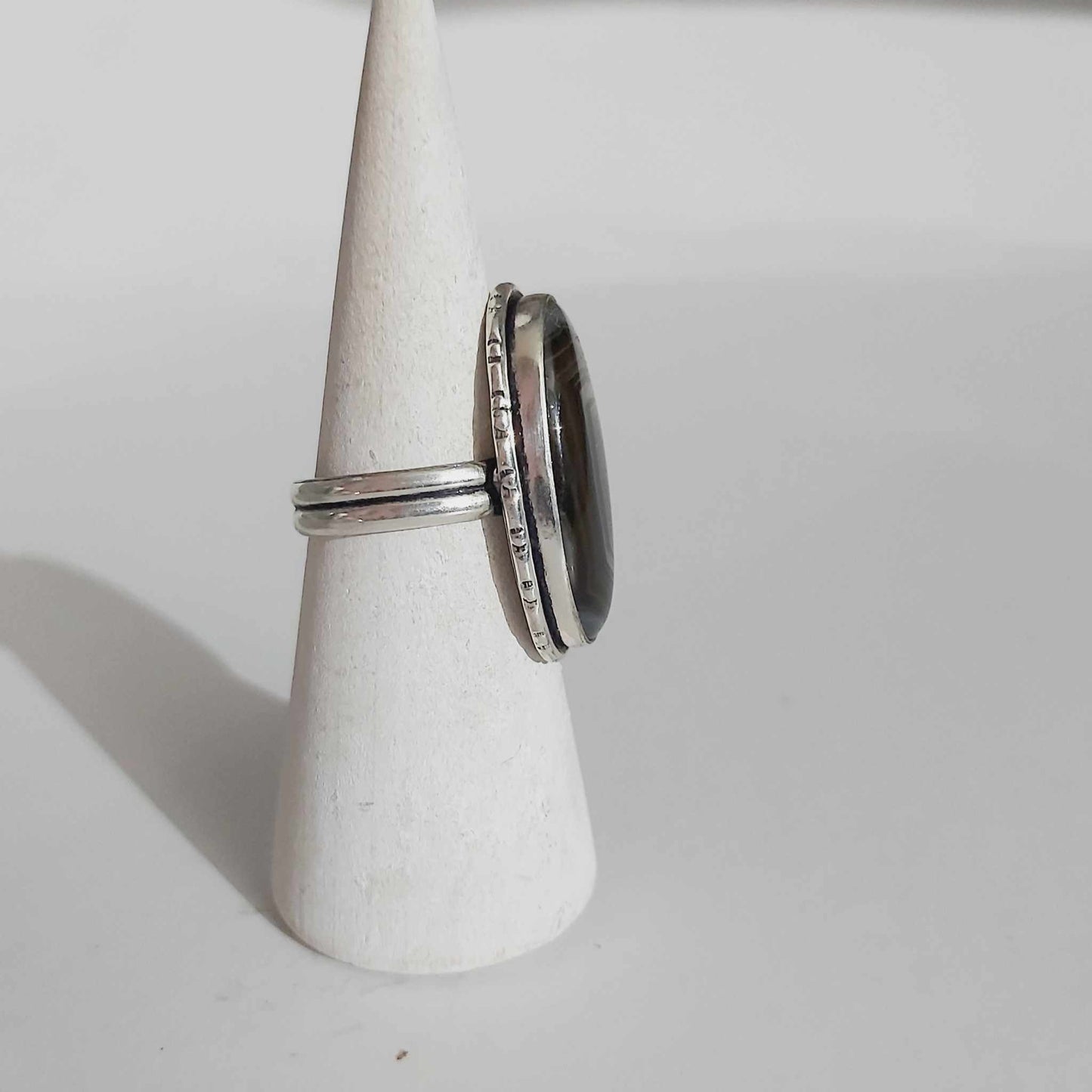 Agate Physical Wellbeing Gemstone Ring US 9.5 (E2429)