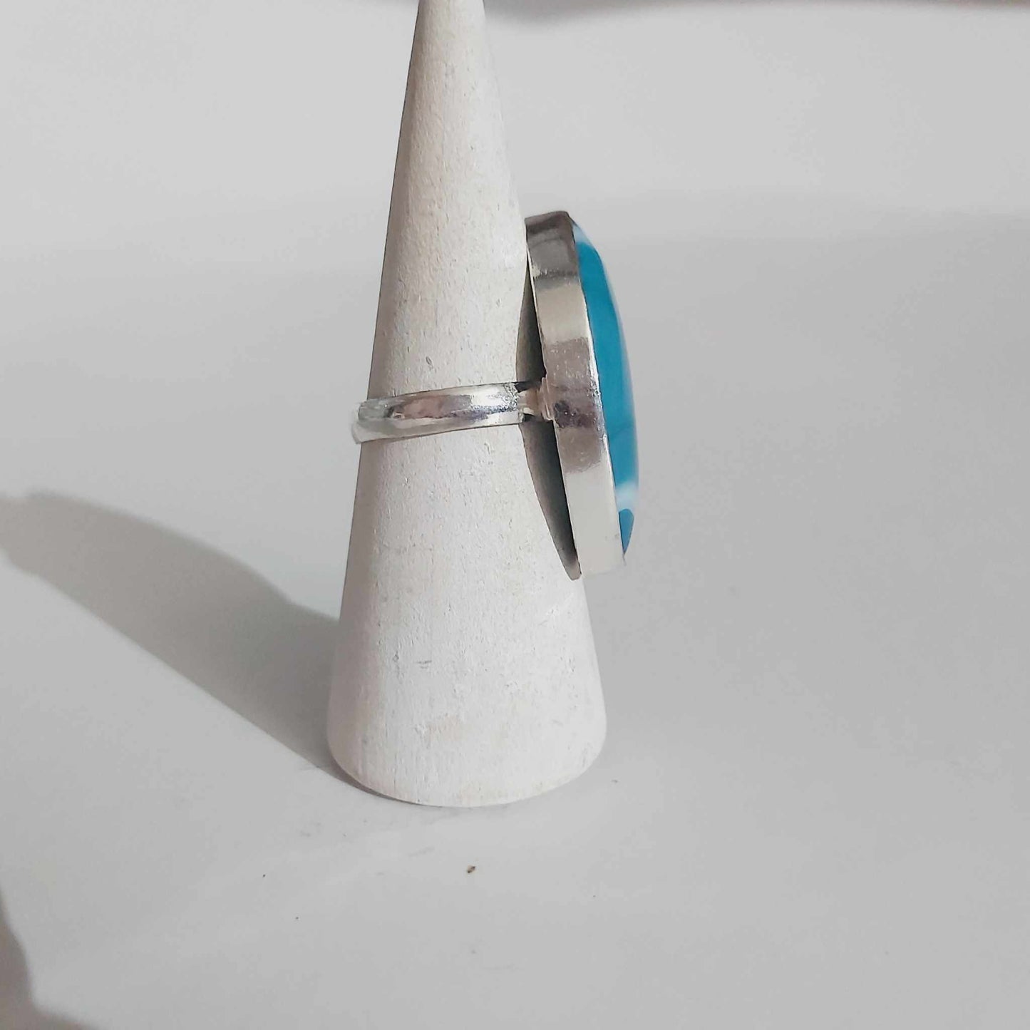 Agate Physical Wellbeing Gemstone Ring US 10 (E2431)