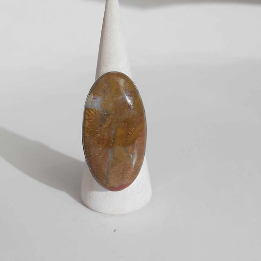 Agate Physical Wellbeing Gemstone Ring US 10 (E2434)