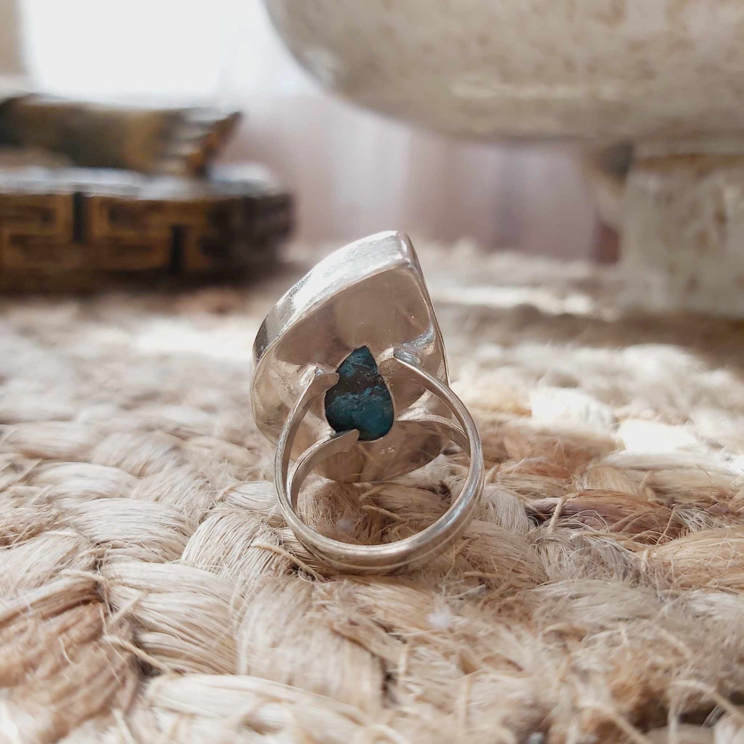 Turquoise Acceptance Gemstone Ring  Size US 6 (E2499)