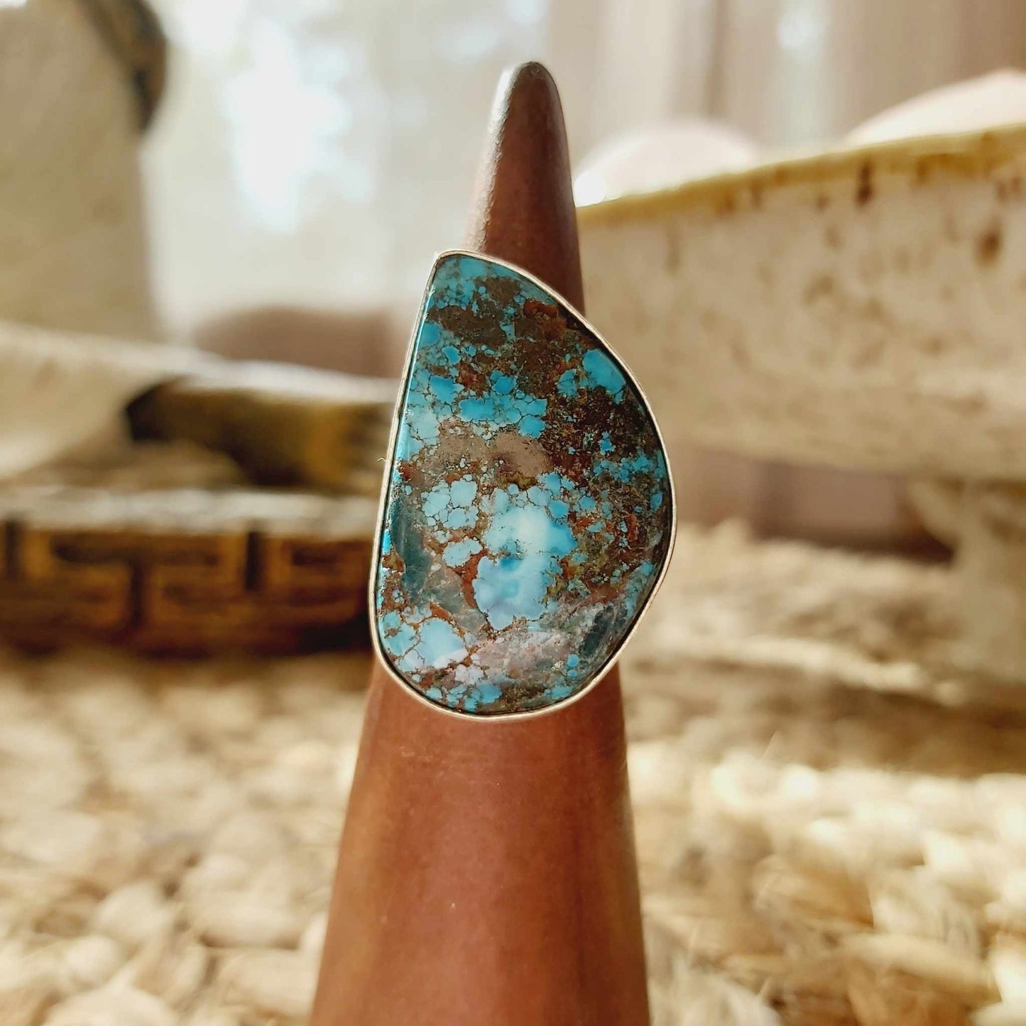 Turquoise Acceptance Gemstone Ring  Size US 6 (E2499)
