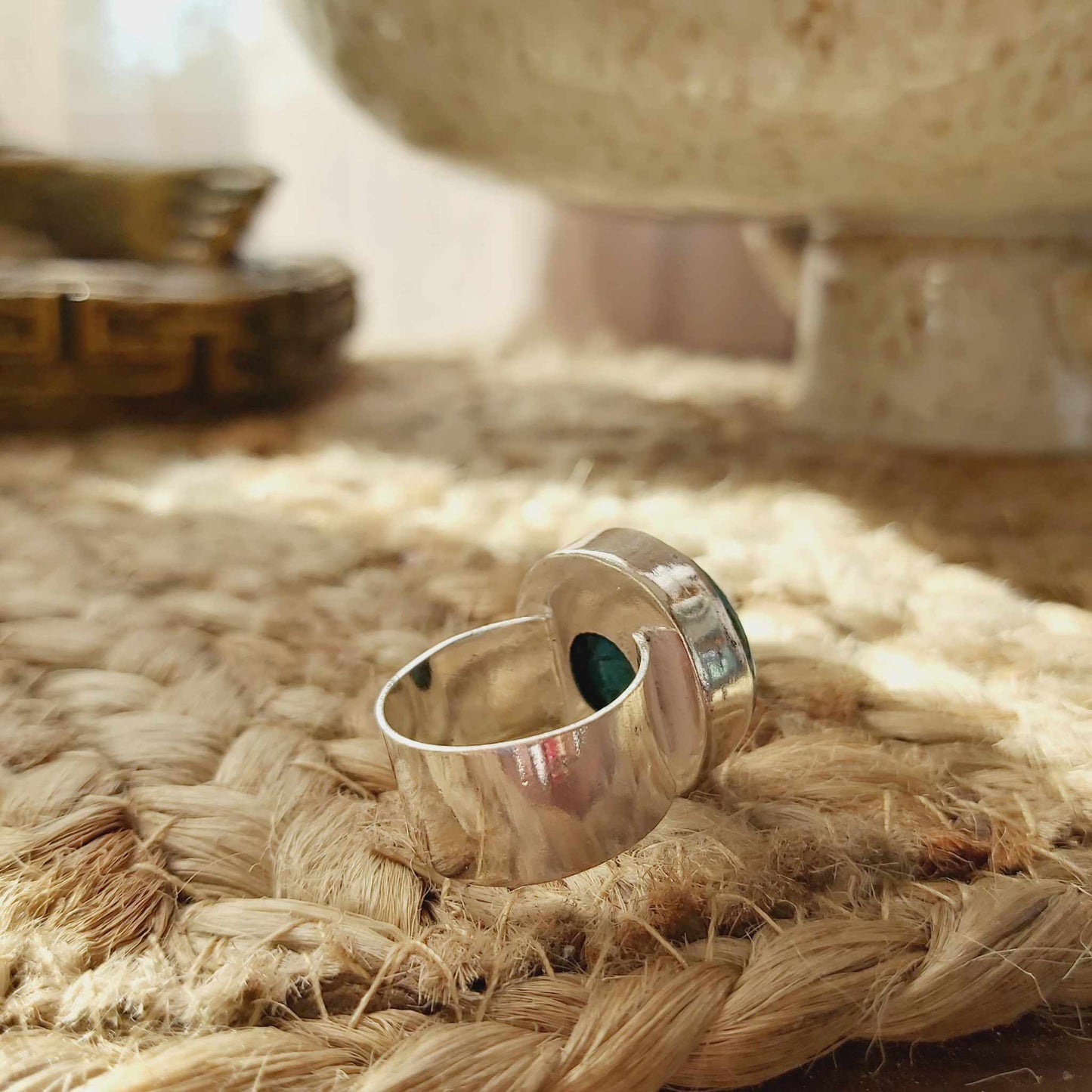 Turquoise Acceptance Gemstone Ring  Size US 7 (E2504)