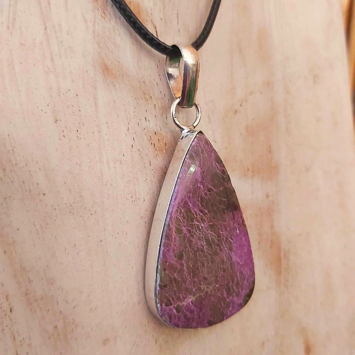 Purpurite Stone of Freedom & Abundance Pendant (E2508)