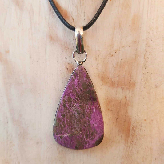 Purpurite Stone of Freedom & Abundance Pendant (E2508)
