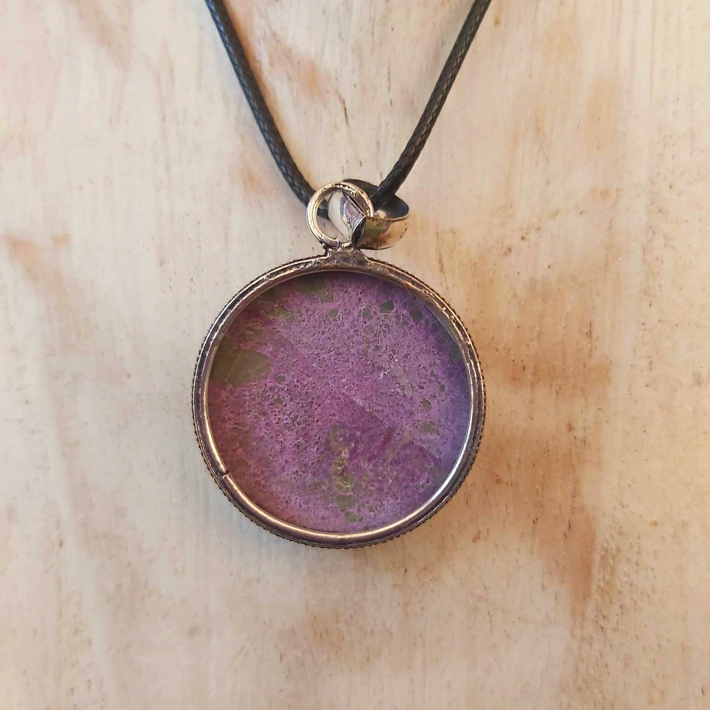 Purpurite Stone of Freedom & Abundance Pendant (E2509)