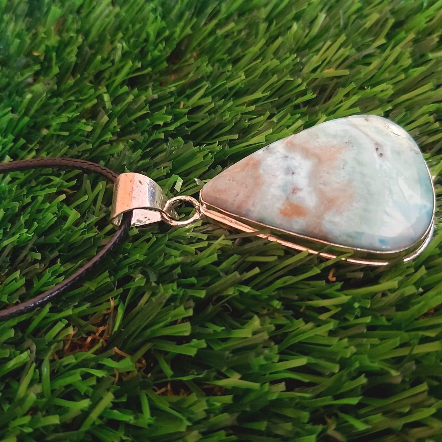Larimar Goddess Pendant Necklace (E2512)