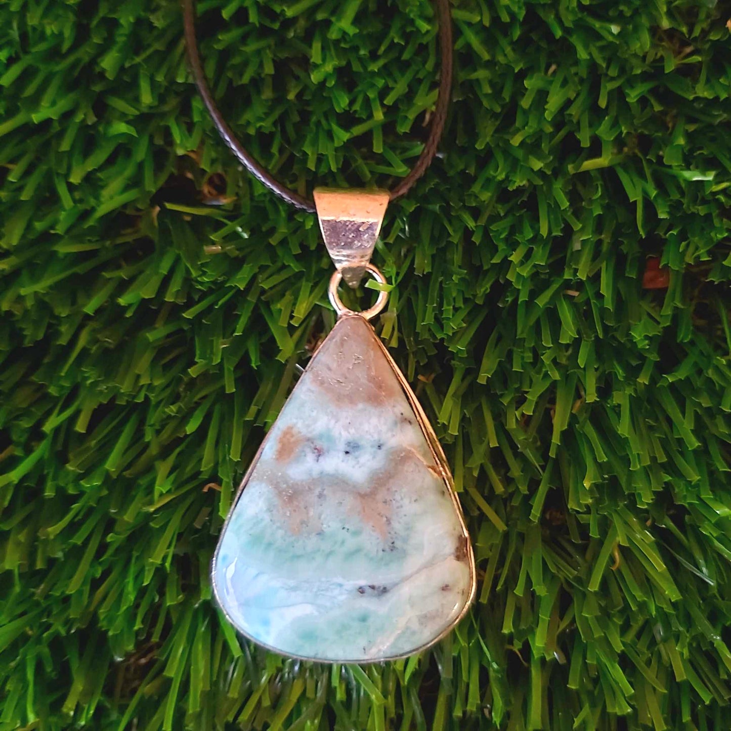 Larimar Goddess Pendant Necklace (E2512)