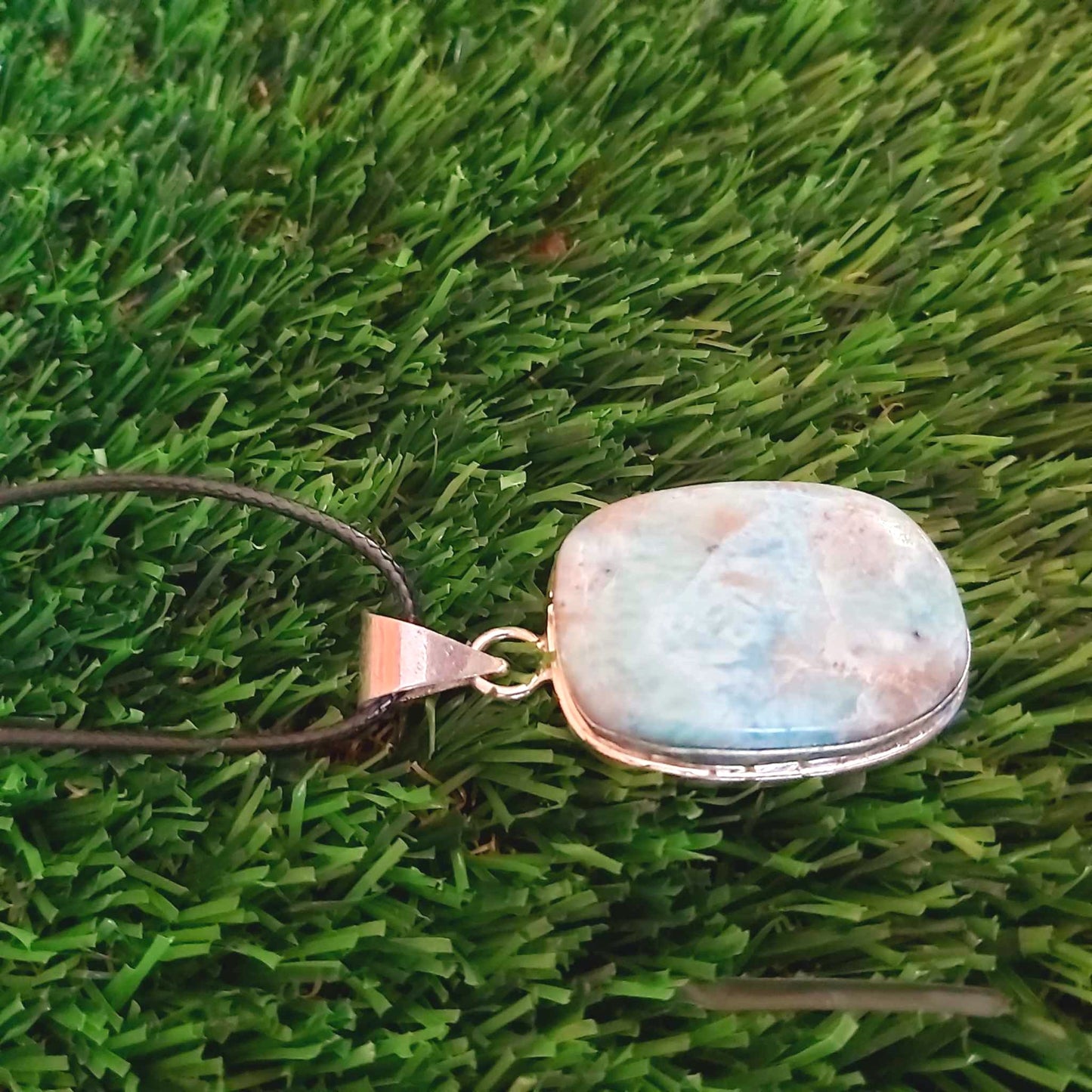 Larimar Goddess Pendant Necklace (E2515)