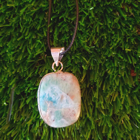 Larimar Goddess Pendant Necklace (E2515)