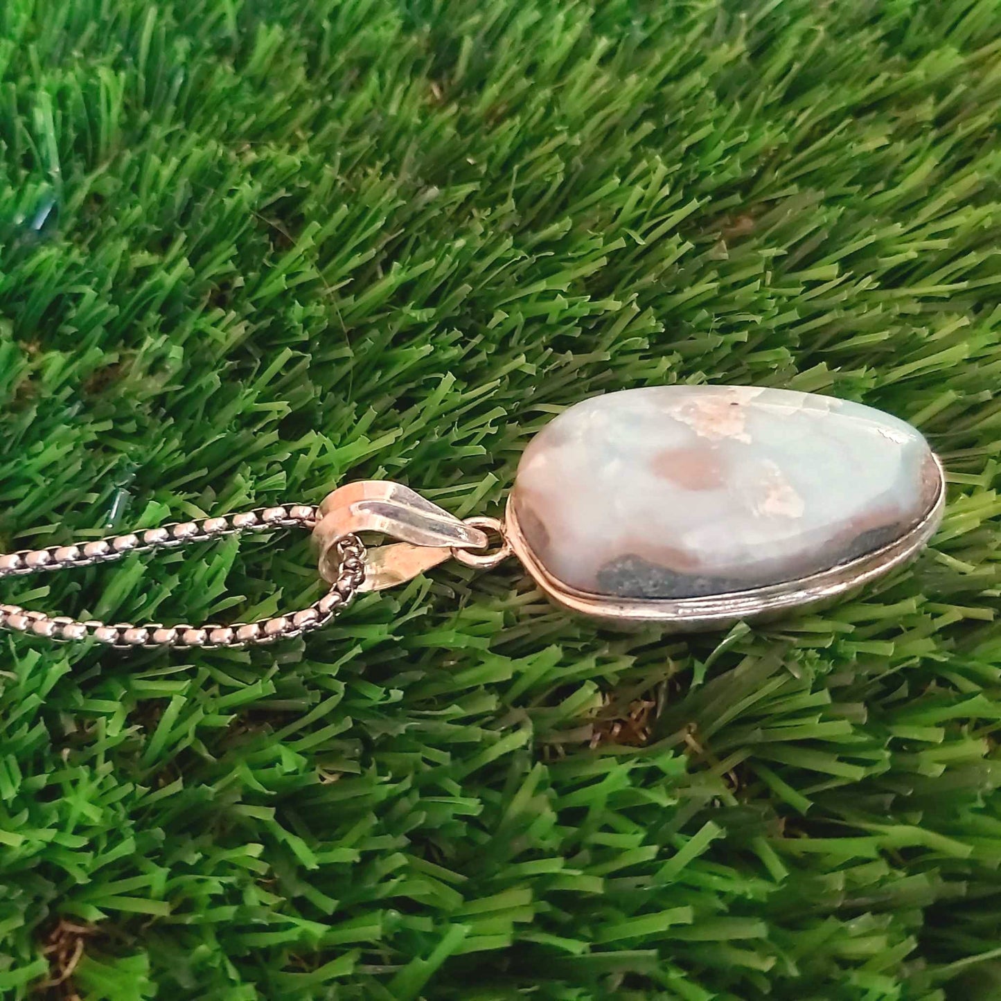 Larimar Goddess Pendant Necklace (E2517)