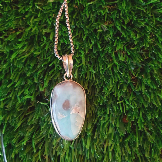 Larimar Goddess Pendant Necklace (E2517)