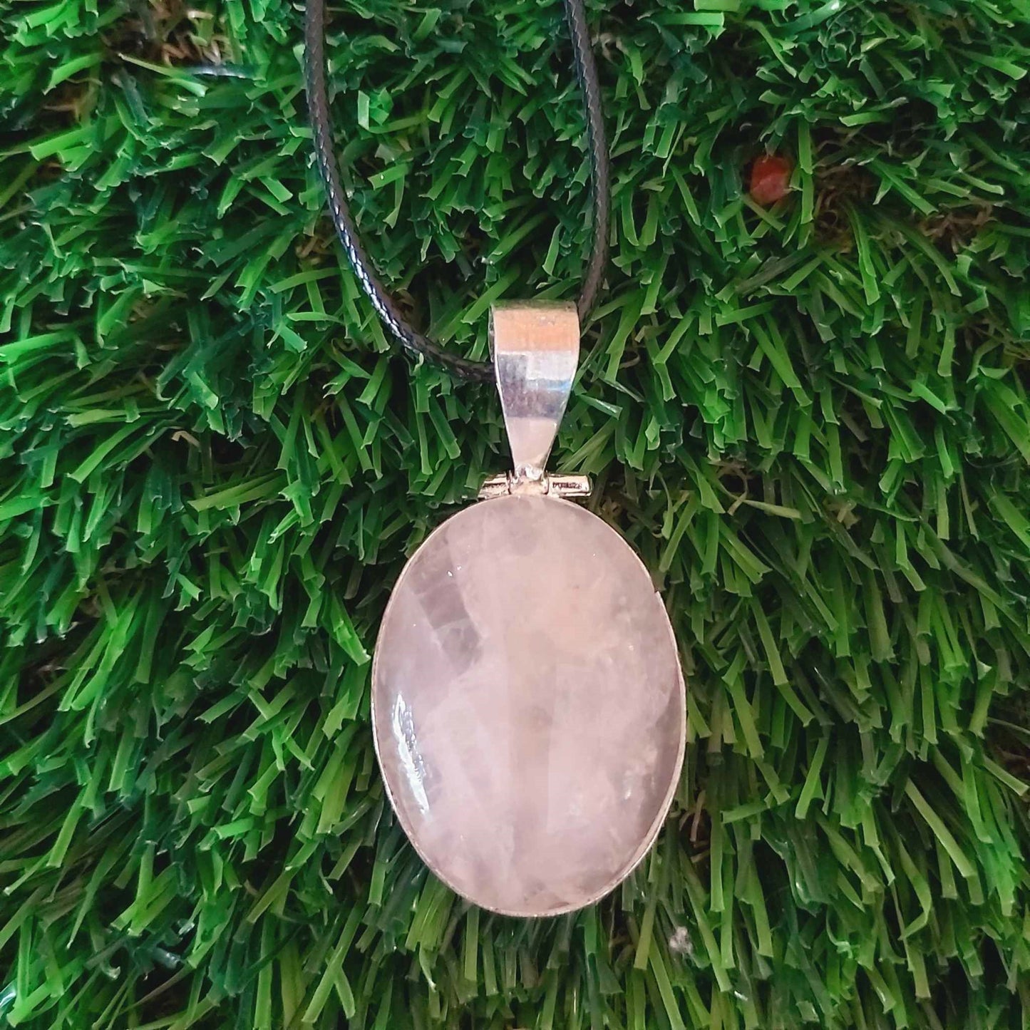 Rose Quartz True Love Gemstone Pendant (E2522)