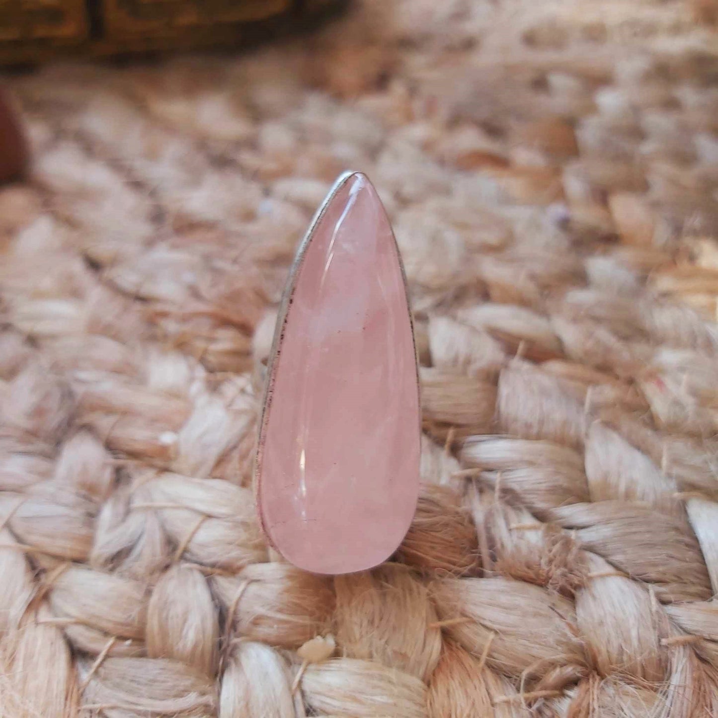 Rose Quartz True Love & Compassion Ring Size US 7 (E2544)