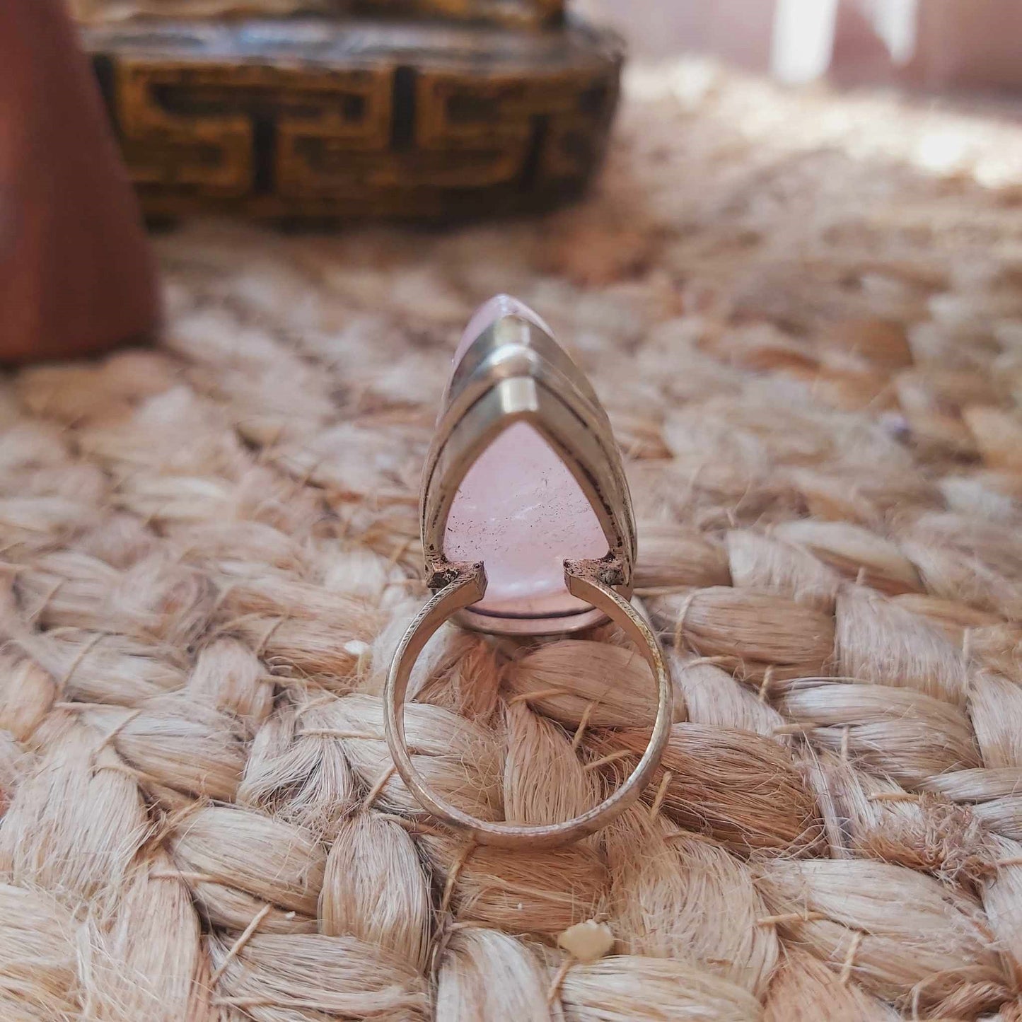 Rose Quartz True Love & Compassion Ring Size US 7 (E2544)