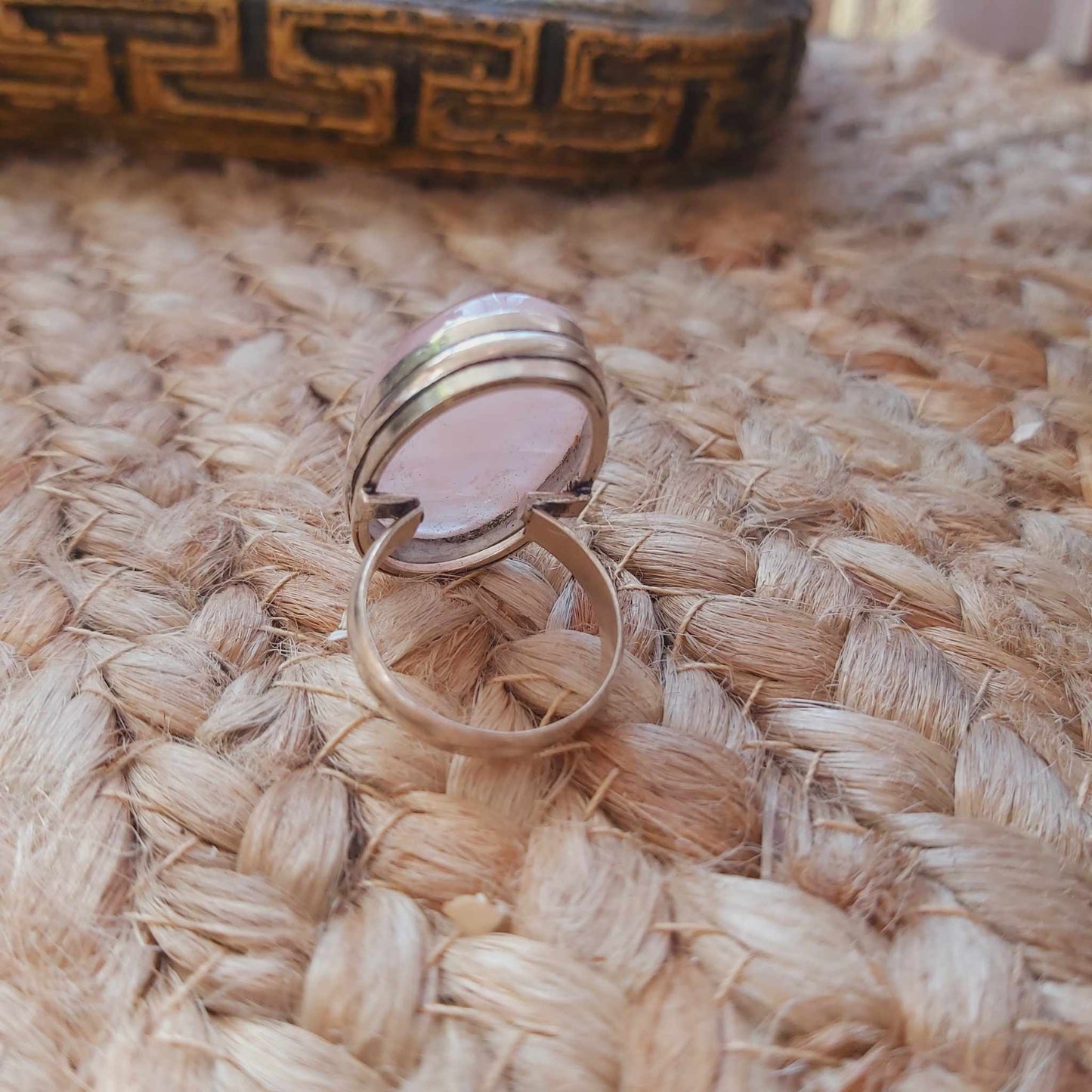 Rose Quartz True Love & Compassion Ring Size US 8.5 (E2548)