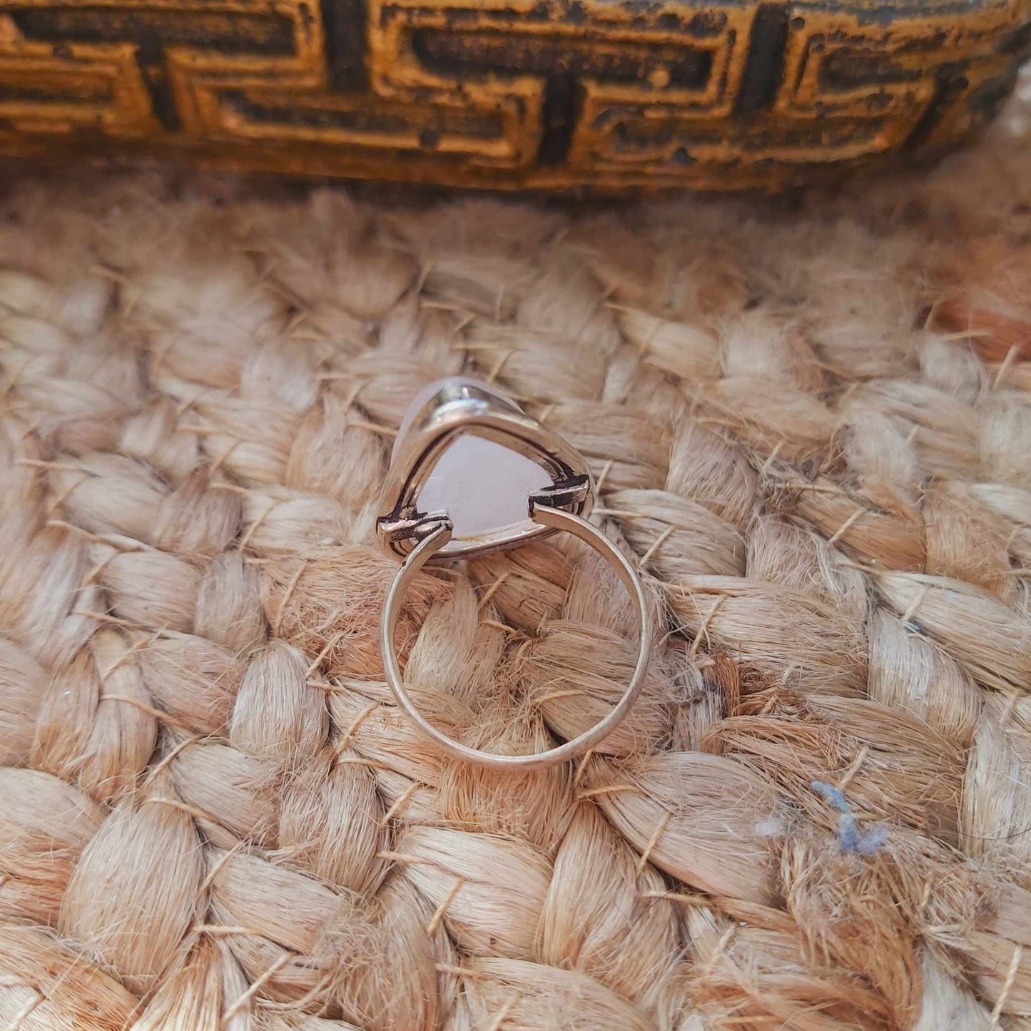 Rose Quartz True Love & Compassion Ring Size US 9 (E2549)