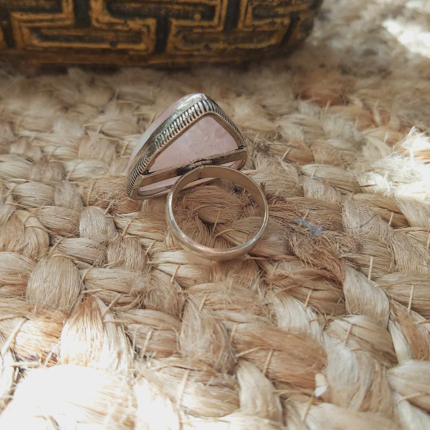 Rose Quartz True Love & Compassion Ring Size US 9 (E2550)