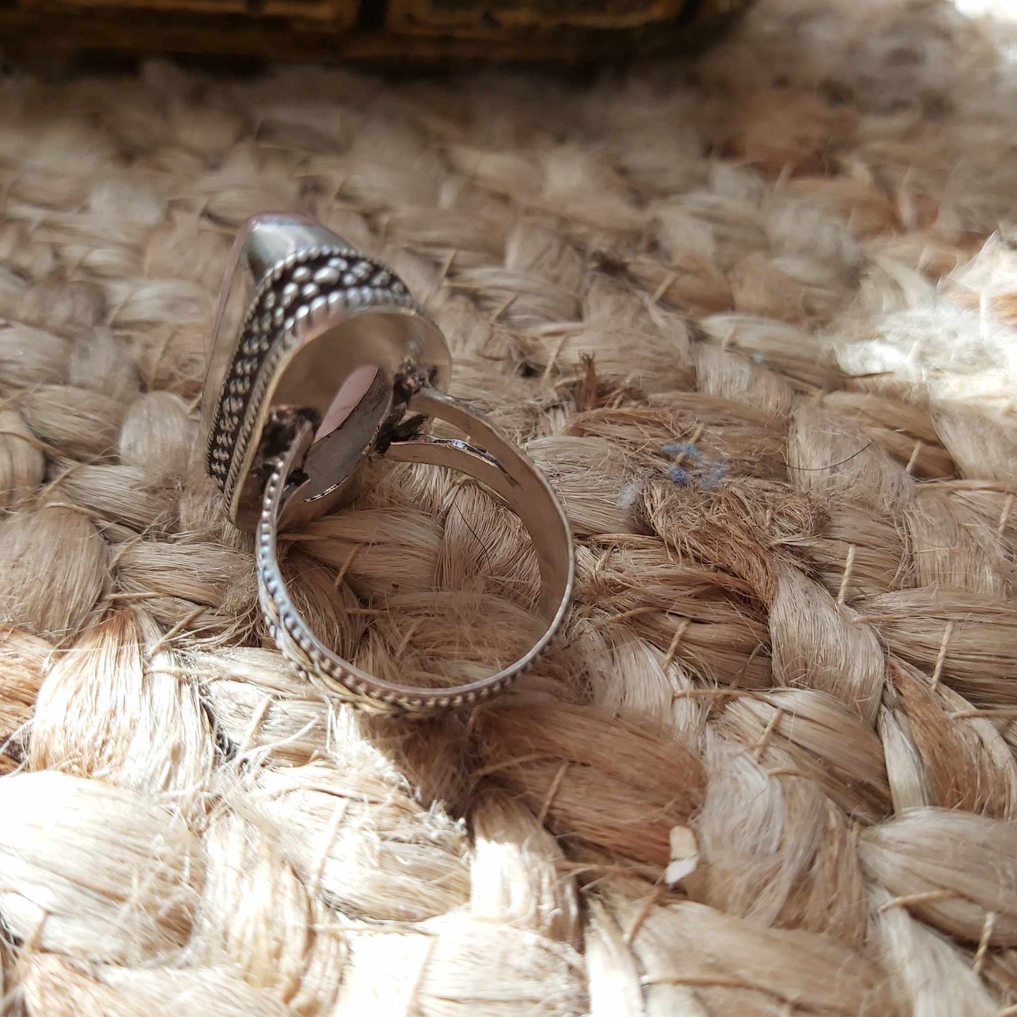 Rose Quartz True Love & Compassion Ring Size US 9 (E2551)