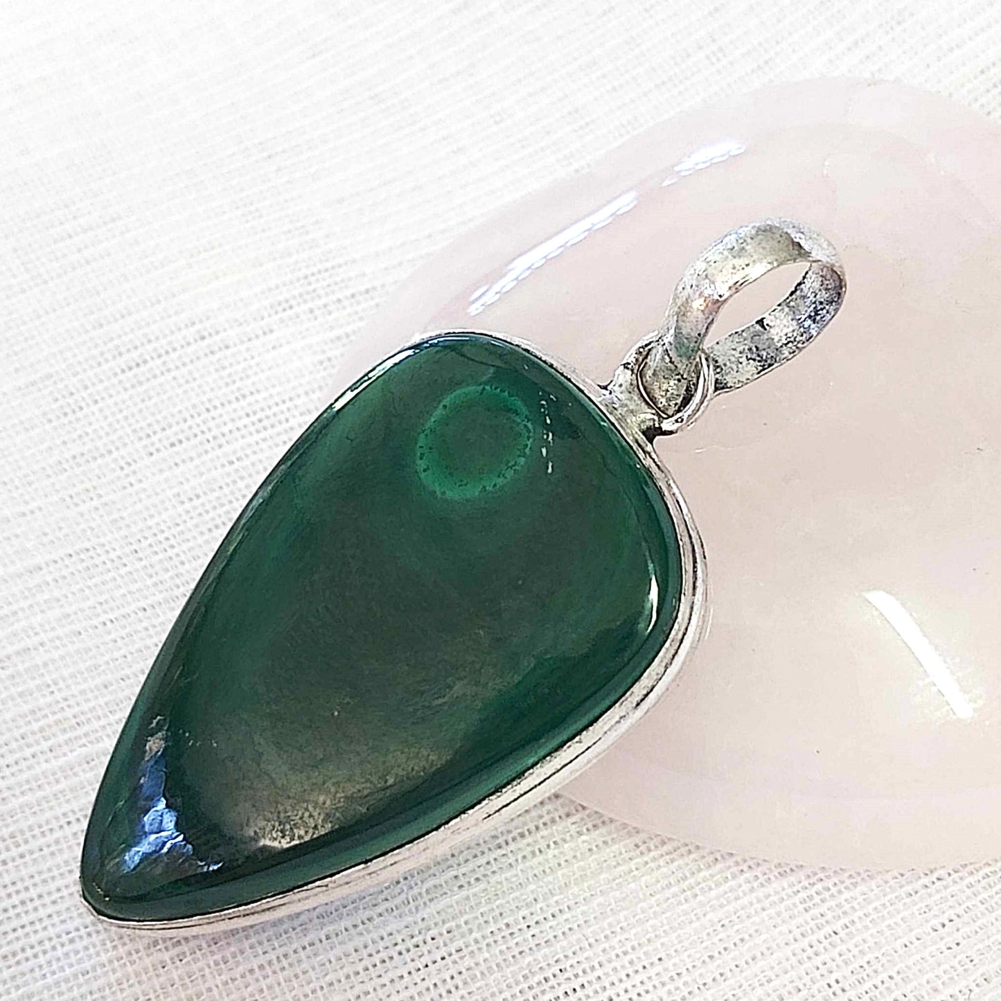 Malachite Crystal Positive Change Pendant  (E700)